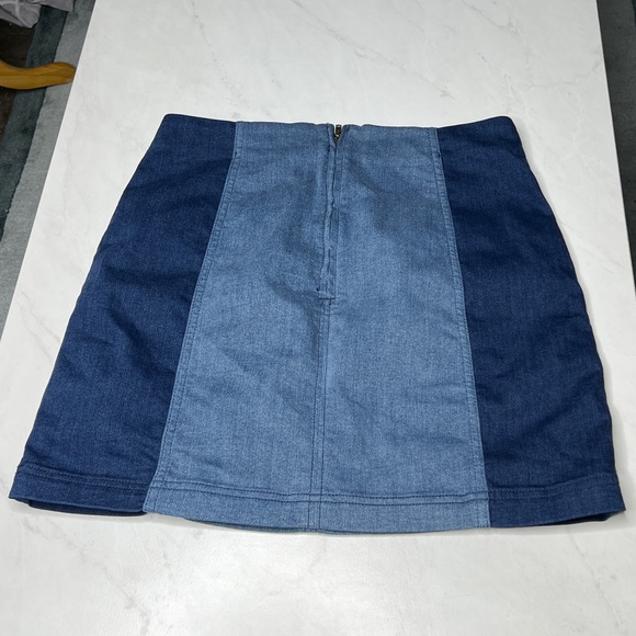 Free People Two Tone Denim skirt - Picture 3 of 3